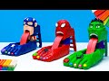 Foot mixed slide Superheroes Spider man, Hulk, Captain America with clay 🧟 Polymer Clay Tutorial