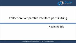 Java Collection Comparable Interface Part-3 String