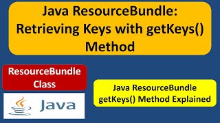 Java ResourceBundle: Retrieving Keys with getKeys() Method | ResourceBundle Class in Java