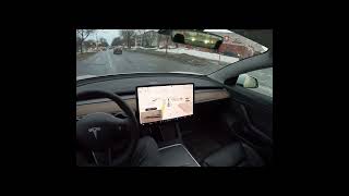Autopilot in 1st Person - Tesla FSD Beta #Shorts