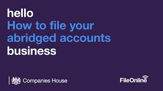 How to file your abridged accounts