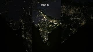 India's Night Transformation: 2012 to 2016 #nasa #map #india