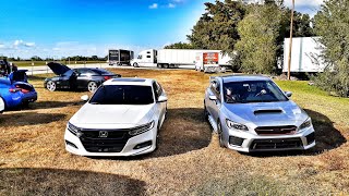 350 whp sleeper Honda Accord vs 330 whp Subaru WRX STI and Camaro FBO 4 cylinder.