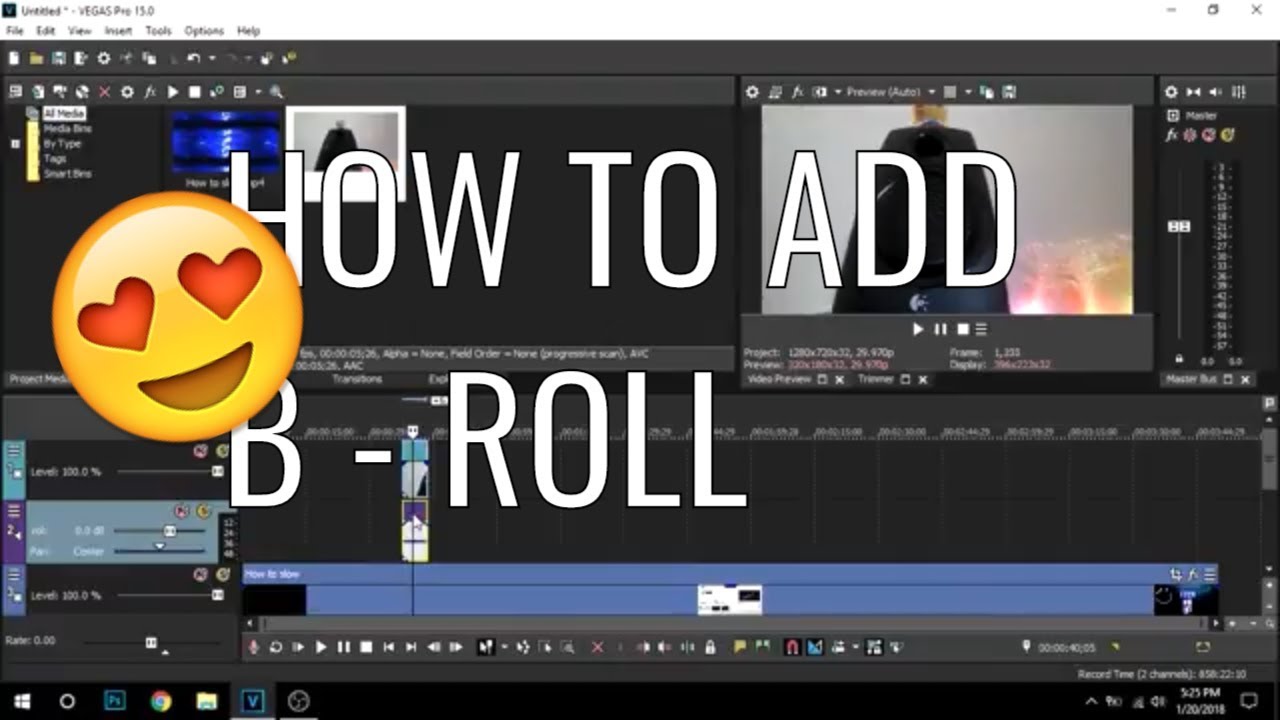 How To Add B Roll To Your Videos In Sony Vegas Pro 15 - YouTube