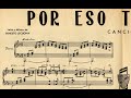 Por eso te quiero (acompañamiento de piano)- Ernesto lecuona