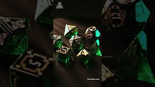 Bear Dice Green Crystal Fantasy Dice: Omens of Spiritual Luck in the Tabletop Fairy World #dice