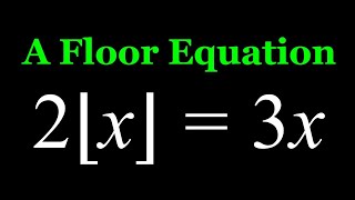 How to Solve An Easy Floor Value Equation