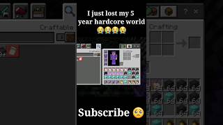 I just lost my 4 year world in Minecraft 😭 #shorts #shortsfeed