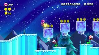 New Super Mario Bros.U Deluxe: Layer-Cake Desert: Piranha Plants on ice  (ALL STAR COINS)