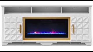 YITAHOME Best New Furniture Website | 70 Inch TV Stand With Built-In Color Changing Fireplace