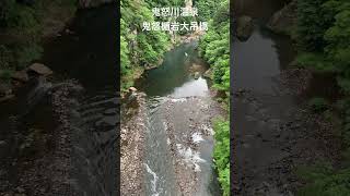 鬼怒川温泉。鬼怒楯岩大吊橋。ここから飛び降りる夢を見た。