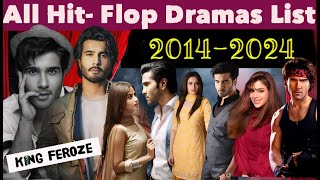 Feroze Khan All Dramas - Hit and Flop | Feroze Best & Worst Dramas | 2014-2024