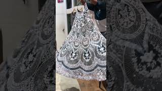 navvy blue silver work lehenga available on meesho