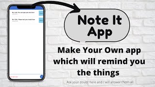 Note It || React JS || Make a reminder app