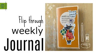 Traveler's Notebook - Weekly Journal Flip Through Jan - Jun 2022