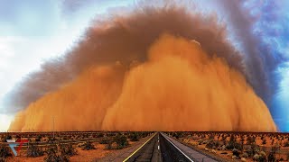 Sandstorm hits Hafar al-Batin. Dust Storm in Saudi Arabia.