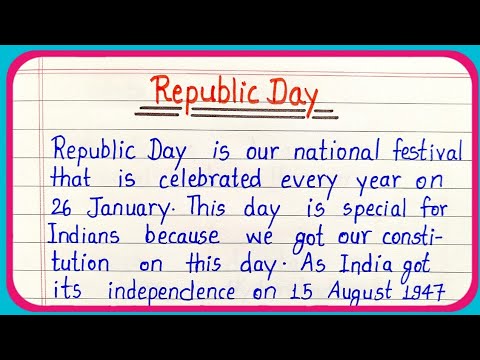 Republic Day Essay In English / Short Essay On Republic Day / Republic ...