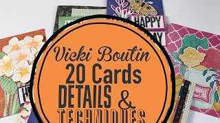 Vicki Boutin- 20 Cards- Techniques