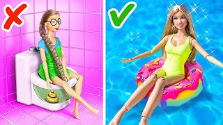 Nerd Barbie Wants to Be a Star 🌟 Rich vs Poor Doll Makeover by 123 GO