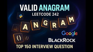 Valid Anagram - LeetCode 242 - Python