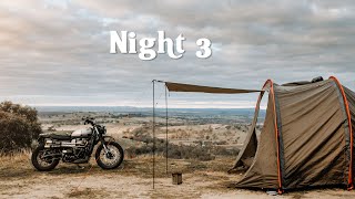 Solo Camping on my Motorcycle with Incredible Views | Nature ASMR | Silent Vlog