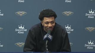 Trey Murphy III on CJ McCollum, playmaking | Pelicans-Kings Postgame Interview 2/13/25