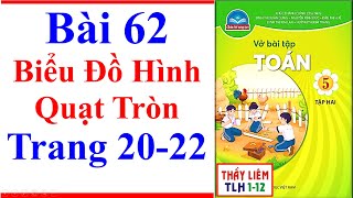 Vở Bài Tập Toán Lớp 5 Bài 62 | Biểu Đồ Hình Quạt Tròn | Trang 20 - 22 | Chân Trời Sáng Tạo