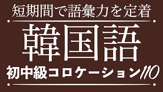 【聞き流し韓国語】最速で語彙力が定着！韓国語コロケーション110選【初中級韓国語】