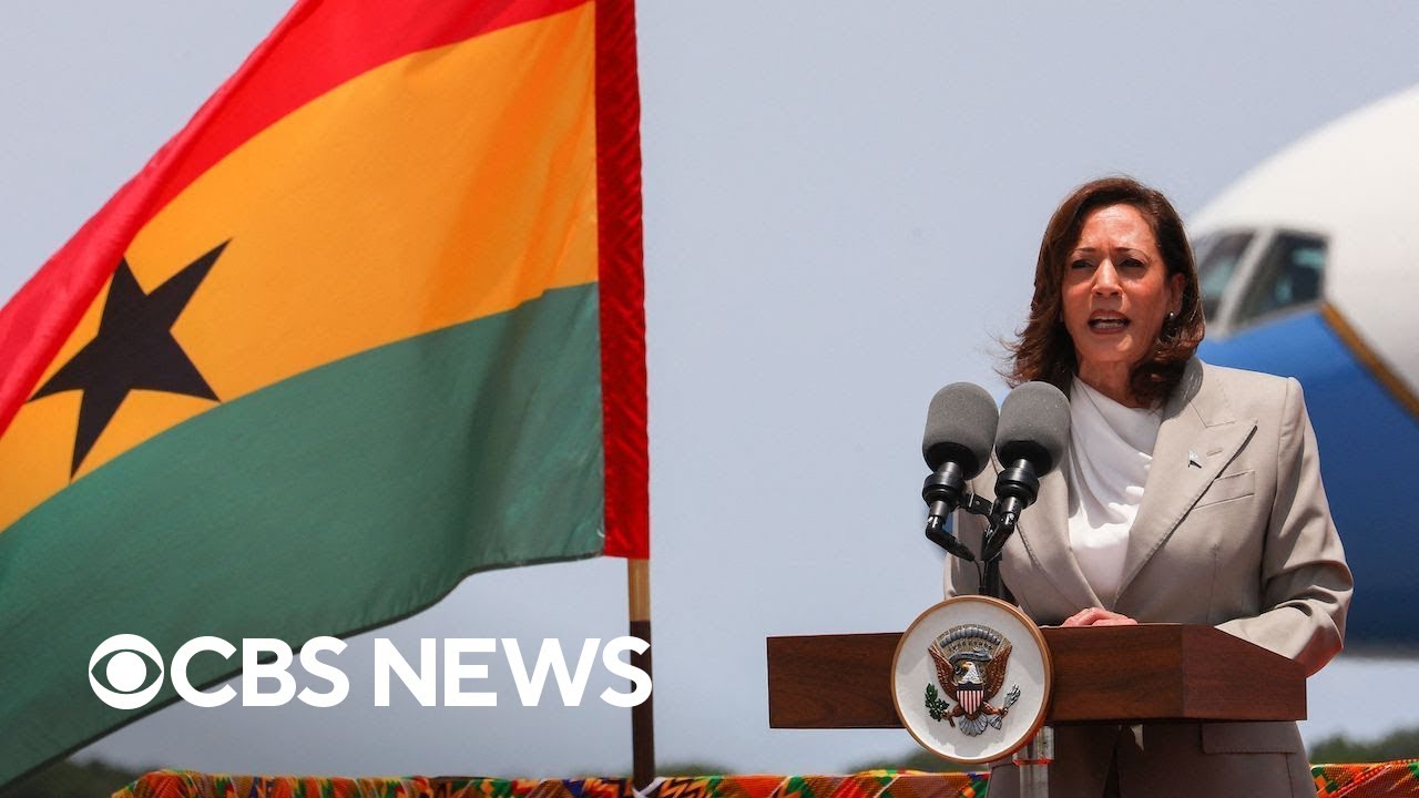 Vice President Kamala Harris Begins Tour Of Africa In Ghana - YouTube