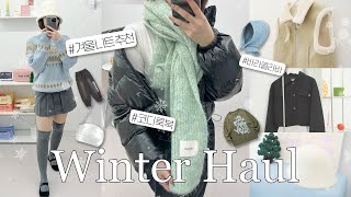 💙HAUL 겨울 코디 꾸안꾸 데일리룩 12가지 하울 룩북☃️🧤