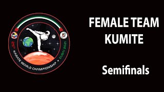 Karate Dubai 2021 | FEMALE TEAM KUMITE - Semis 2 | WORLD KARATE FEDERATION