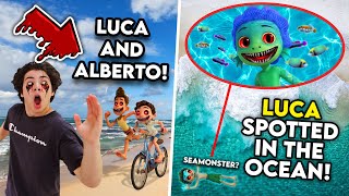 DRONE CATCHES LUCA THE SEAMONSTER IN THE OCEAN!! (LUCA AND ALBERTO CAME AFTER ME)