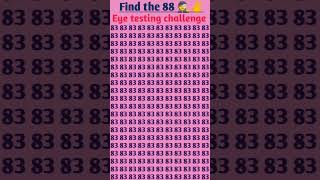 Find 88 🕵✌ #testyourbrain #puzzle #testyourlogic #gkbraintest #mathpuzzles #testyourmind #shorts