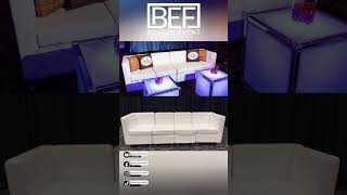 Our soft seating sofa can fit 4 guests \u0026 can be customized to fit even more. #BEF  #seating #sofa