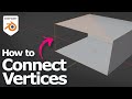 How to connect vertices with edge and with face in Blender