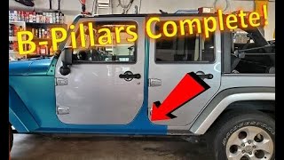 2015 Jeep JKU B Pillar Wrap - Avery Dennison Satin Cool Teal