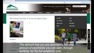 Obtaining Work Study @ ASU