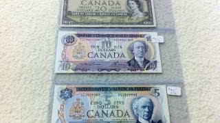 Paper Money Collection - $5, $10 and $20 Bills