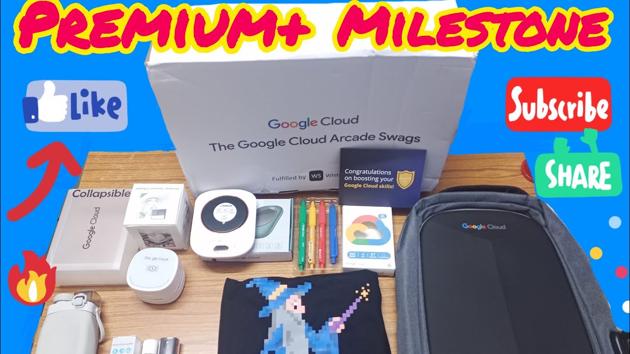 Unboxing Google Cloud Arcade Swags Premium Milestone Youtube