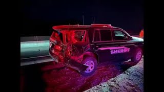Mohave County deputy's vehicle struck with K9 inside while pulled over