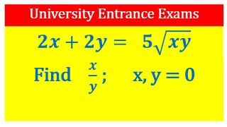 TaTU Math Olympiad  Radical Equation 2x + 2y = 5(xy)^0.5