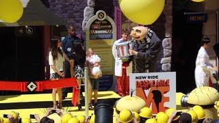 Despicable Me Minion Mayhem grand opening at Universal Studios Hollywood with Gru, Minions