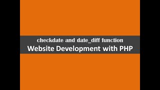 checkdate and date diff function website development with php