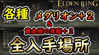 【エルデンリング/メダリオン＋2/タリスマン＋2】各種最強のタリスマン　〇琥珀のメダリオン＋２＆黄金樹の恩寵＋２　入手場所まとめ【ELDEN RING】