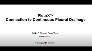 Connect pleurX to pleurevac English