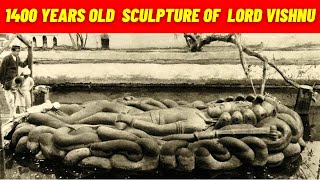 1400 Years Old Sculpture of Sleeping Vishnu - Budhanilkantha