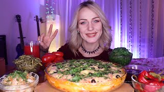 MUKBANG | Запеканка картофельная с фаршем и сыром | casserole with minced meat and cheese не ASMR