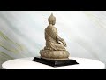 Ebros Akshobhya Bhaiṣajyaguru Medicine Buddha Figurine in Ivory Clay Finish 6.5