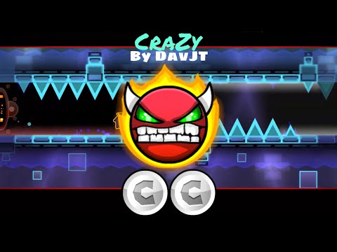 (NEW HARDEST) (Hard Demon) CraZy By DavJT (all 2 Coins) | Geometry Dash ...