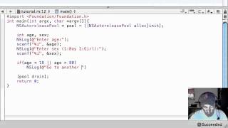 Objective C Programming Tutorial 19 Nested if Statements YouTube